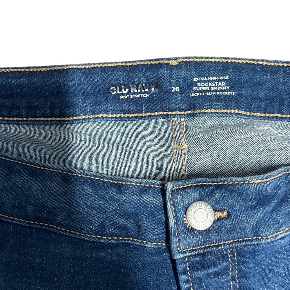 Old Navy Women’s High Rise Rockstar Super Skinny Jeans Sz. 26 - Picture 4 of 15